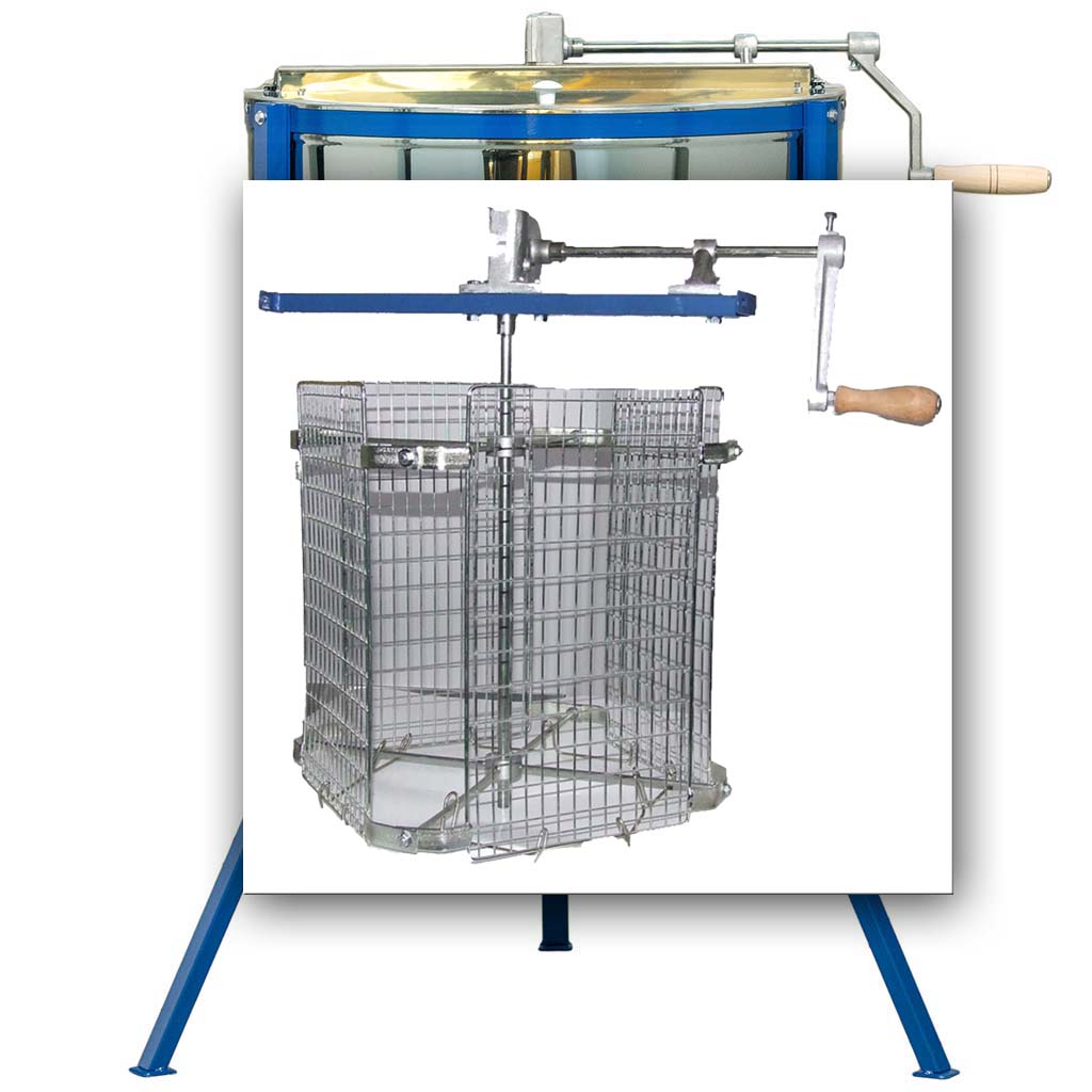 Honey Extractor 6-Cassette Tangential Manual Drive APIMAX