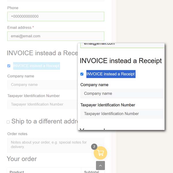 INVOICE instead a Receipt